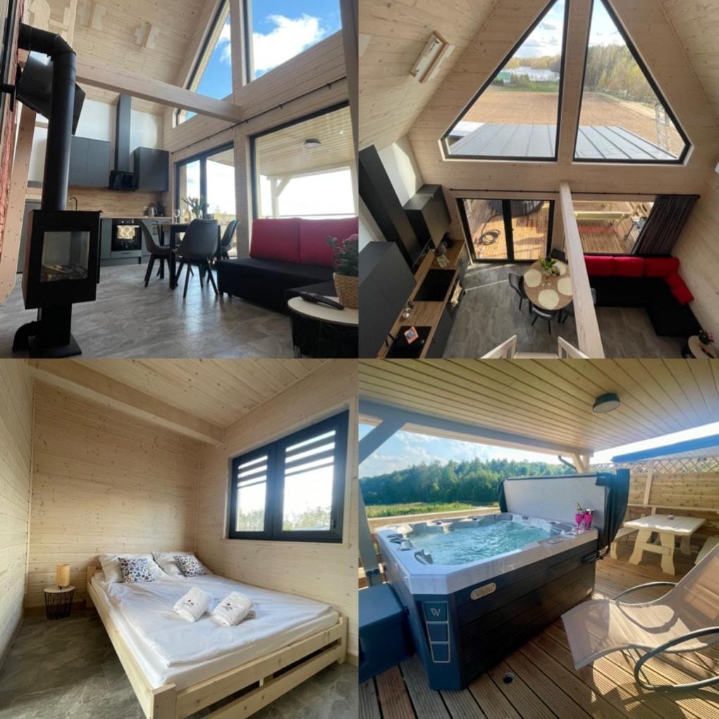 Osada Skoczkowo Komfortowe Domki Z Jacuzzi Nad Jeziorem- Sauna- Balia- Prywatny Staw Wedkarski Podiazy Extérieur photo