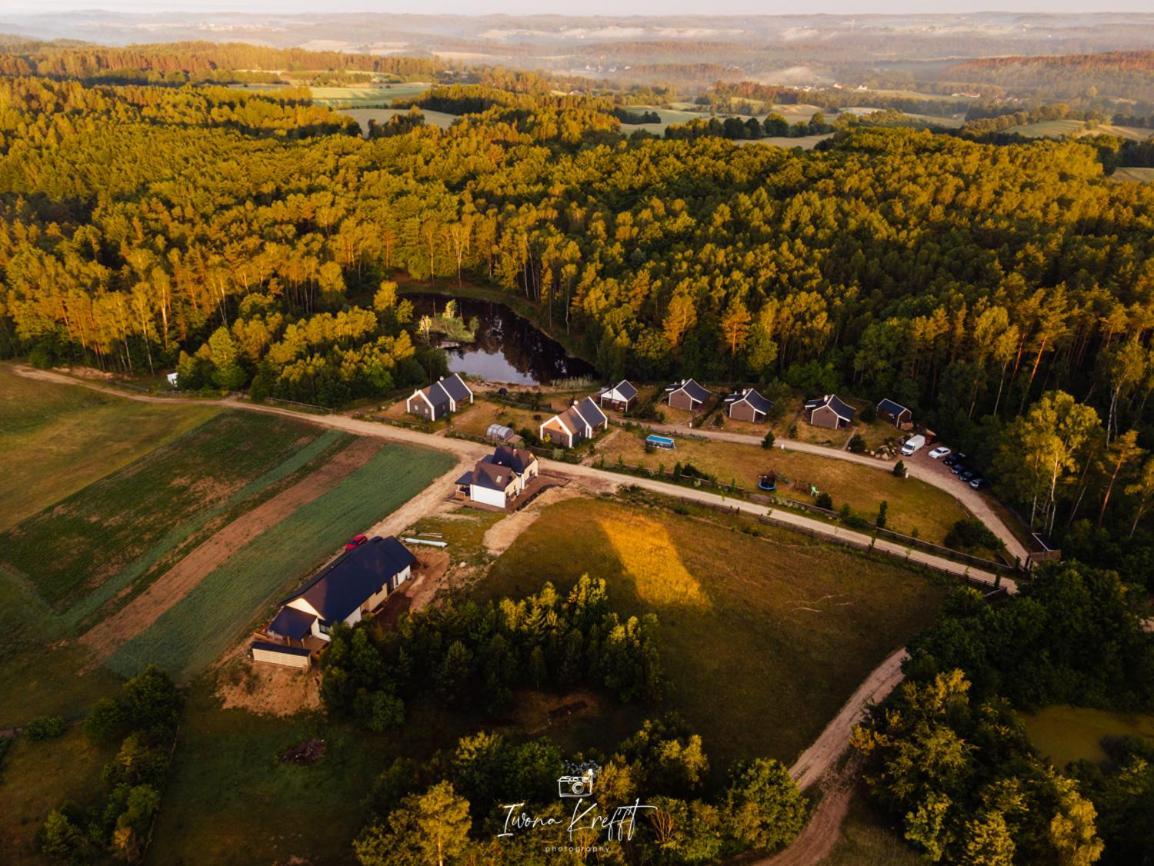 Osada Skoczkowo Komfortowe Domki Z Jacuzzi Nad Jeziorem- Sauna- Balia- Prywatny Staw Wedkarski Podiazy Extérieur photo